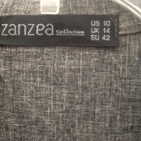 Zanzea Collection Women's Gray Open Front Cardigan Jacket Size 10 - Picture 5 of 6